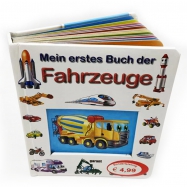children edcational hardcover thick cardboard board books for vehicle