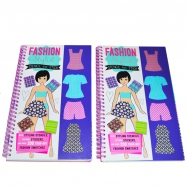 Child Stencil and Stick Fashion book with wiro-O bound