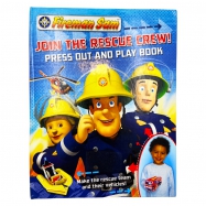 Children fireman vehicles press out and play book with foam  