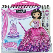 Children's coloring book with diamond stickers and shape cards