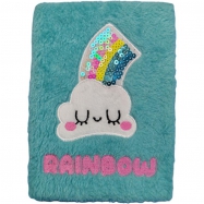 Plush-covered notebook